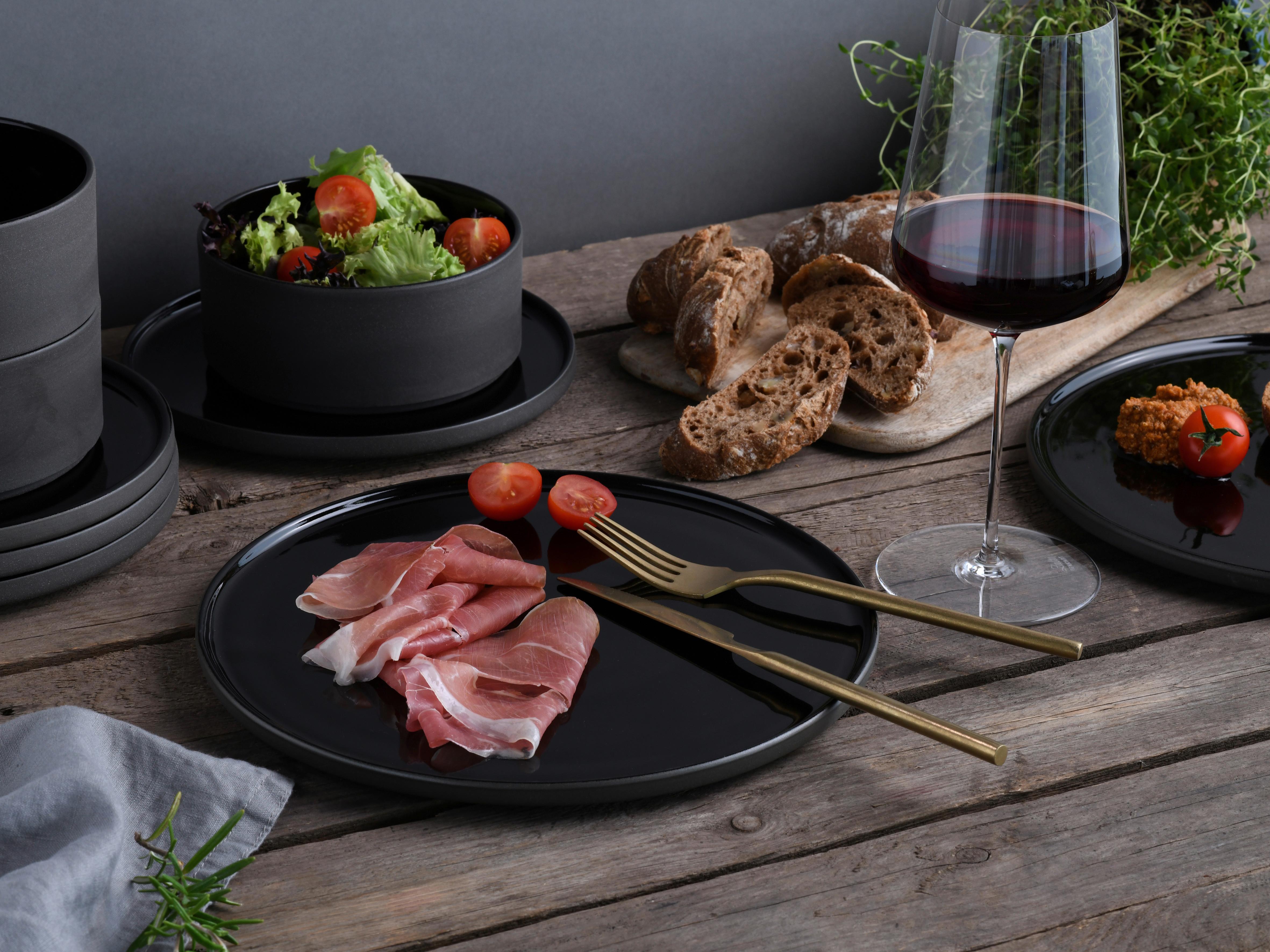Kombiservice 21539 Futuro Black - Schwarz, Trend, Keramik (41/39/35null) - Creatable