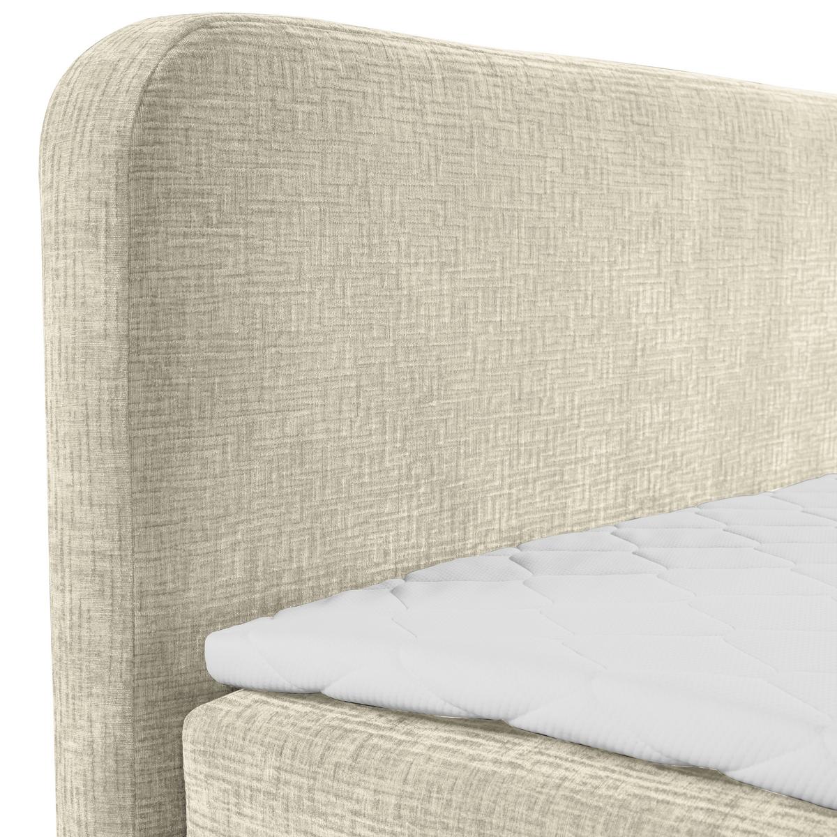 Boxbett mit Topper & Bettkasten 180x200 Viva - Creme/Schwarz, MODERN, Holz/Kunststoff (180/200cm) - MID.YOU