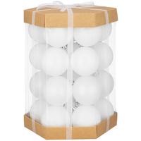 Christbaumkugel-Set Julia - Weiß, KONVENTIONELL, Kunststoff (6cm) - Luca Bessoni