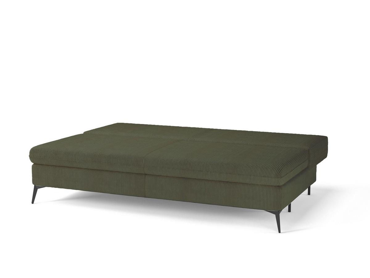 Schlafsofa Roksolana Olivgrün B: 200cm - Schwarz/Olivgrün, Design, Textil (200/75/100cm) - MID.YOU