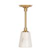 Kerzenständer Fayya Weiß/ Goldfarben Dxh 10x30 Cm - Goldfarben/Weiß, Trend, Stein/Metall (10/30/10cm) - Kayoom