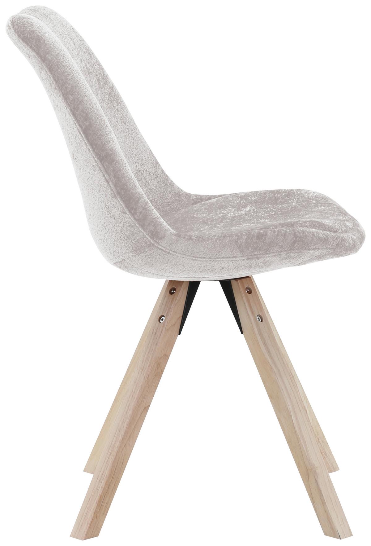 Židle Lilly 2 béžová látka - přírodní barvy/béžová, Moderní, dřevo/textil (49/85/57cm) - Mömax