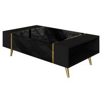 Couchtisch Onyx - Schwarz Hochglanz/Weiß Hochglanz, MODERN, Holzwerkstoff/Metall (104/60/41,5cm) - MID.YOU