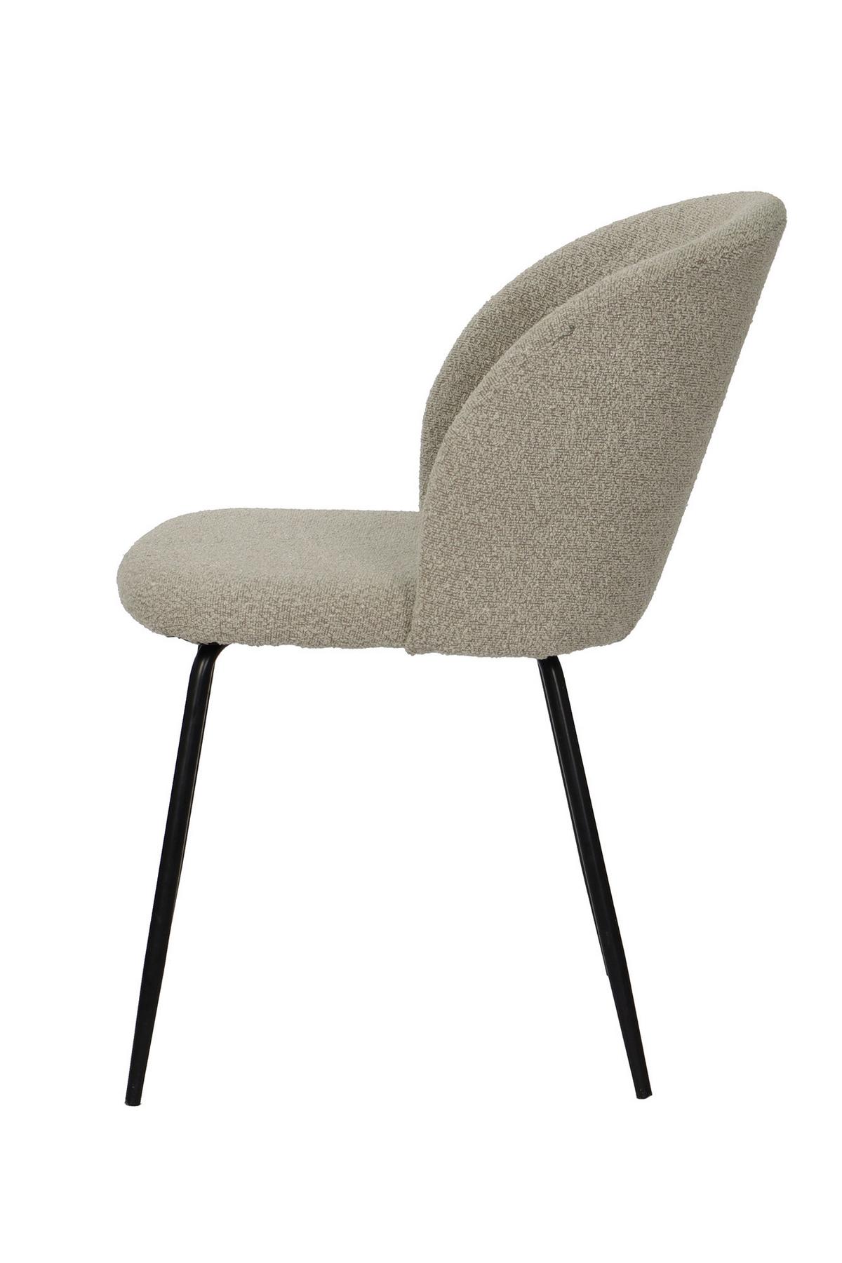 STUHL-SET Schwarz/Taupe 2-teilig - Taupe/Schwarz, MODERN, Textil/Metall (60/78/48cm) - MID.YOU