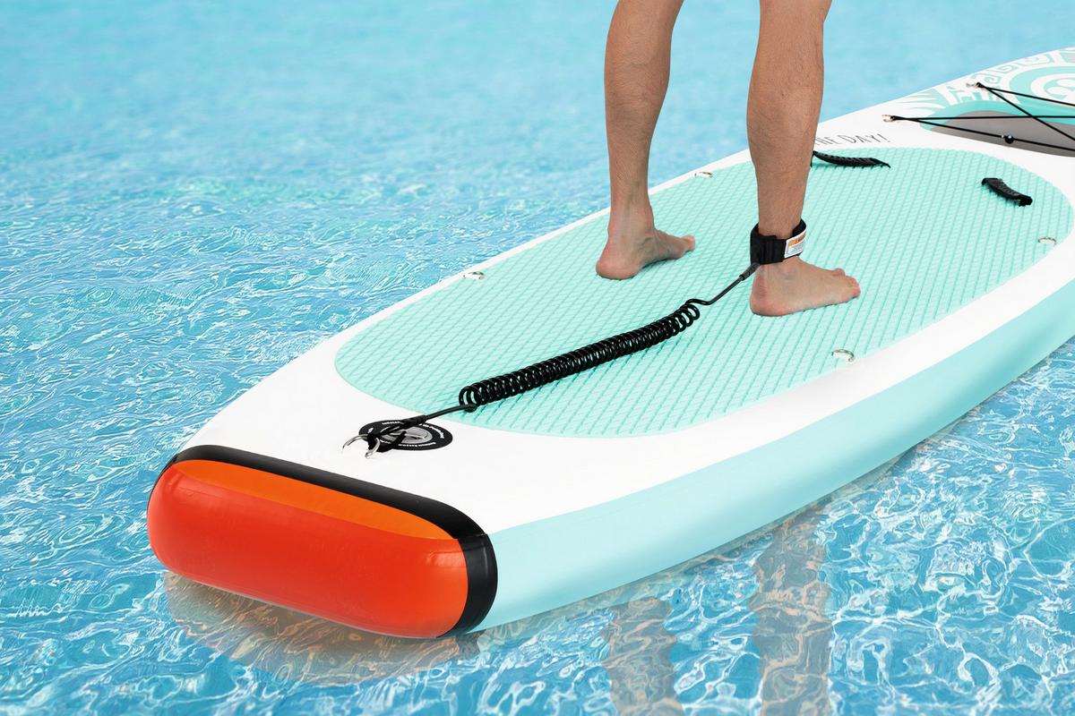 Stand-Up Paddle Aufblasbar Orange/Türkis/Weiß - Türkis/Orange, Basics, Kunststoff (385/81/15cm)