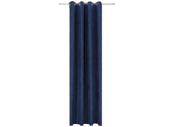 Závěs Hotový Velours -top- - modrá, Konvenční, textilie (140/245cm) - Mömax modern living Závěs Hotový Velours -top- - modrá, Konvenční, textilie (140/245cm) - Mömax modern living