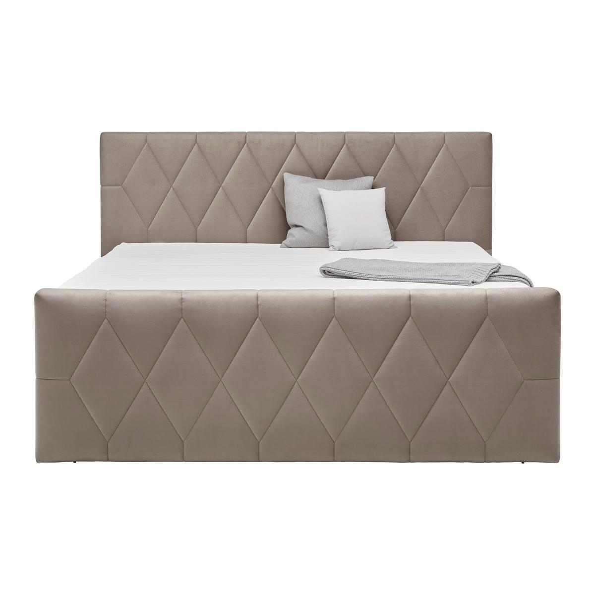 Boxspring Ágy Josie B 180/200cm - bézs, Konventionell, műanyag/faalapú anyag (180/200cm) - Based