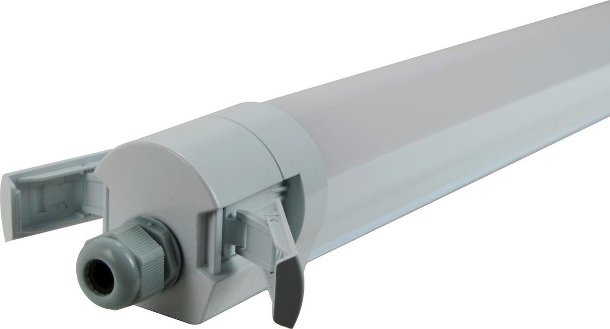 LED-Deckenleuchte L: 147 cm, für In- und Outdoor - Hellgrau, Basics, Kunststoff (147/6/6cm)