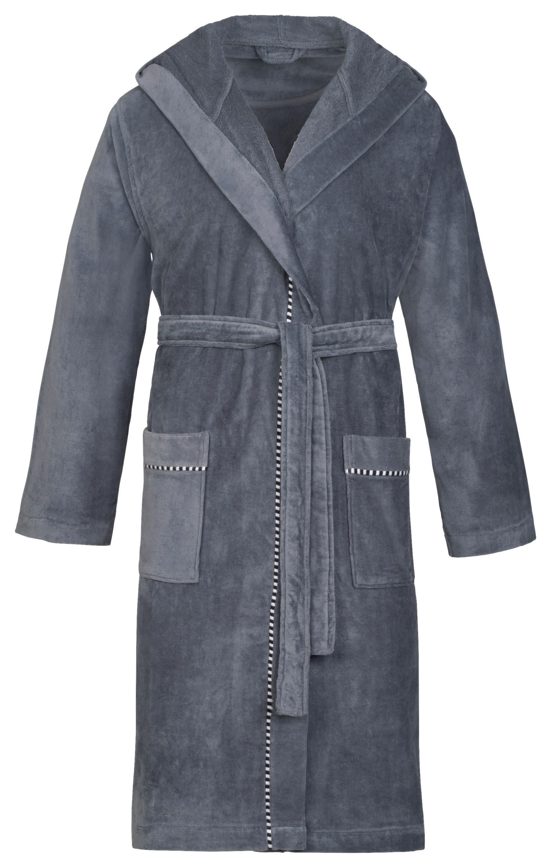 Bademantel Usm Box Grey Steel - Grau, Textil (S-XXLnull) - Esprit