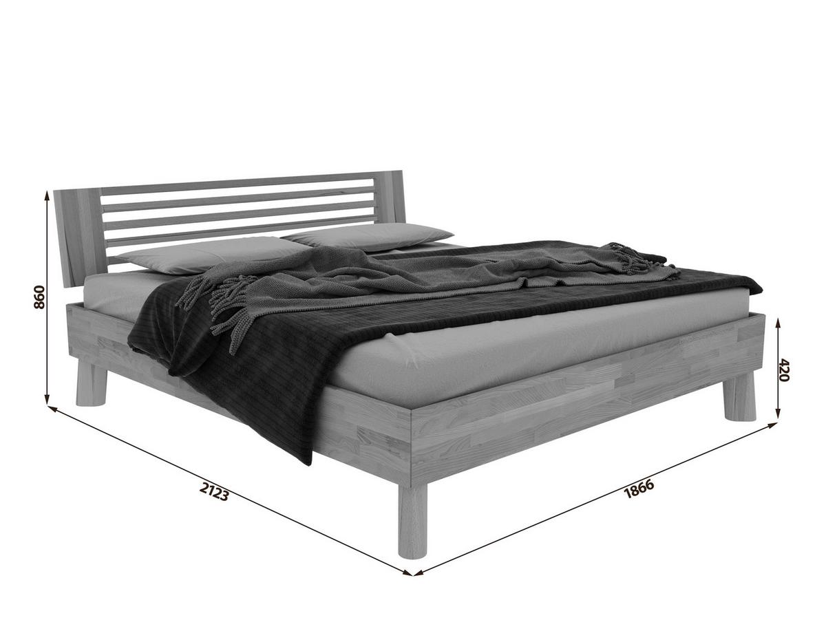 Bett Como Naturfarben /kernbuche 160x200cm - Naturfarben/Kernbuche, MODERN, Holz (160/200cm) - MID.YOU