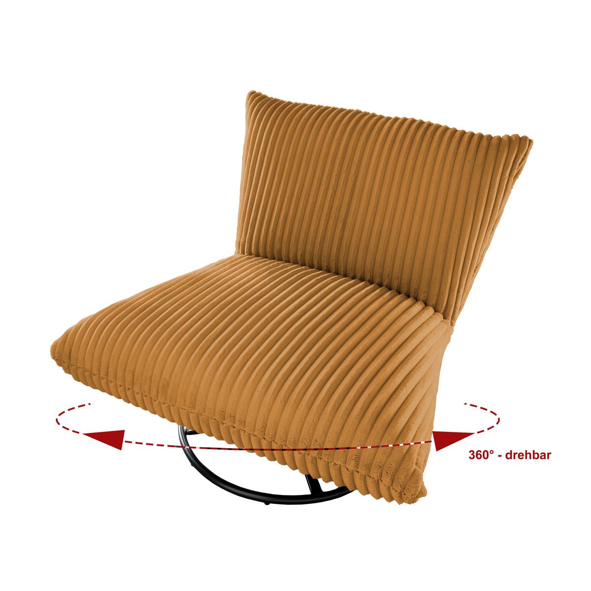 Relaxsessel Cremona Goldfarben B: 100 Cm - Goldfarben/Schwarz, Design, Textil (100/78/96cm) - Livetastic