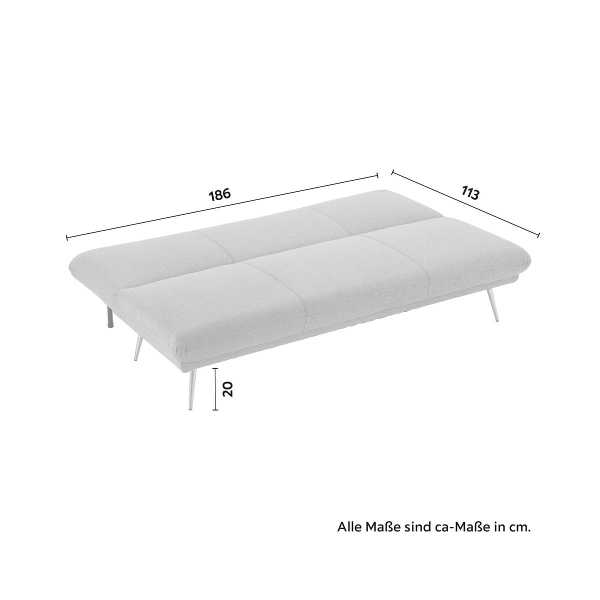 Rozkladacia pohovka BEN, sivá - sivá/zlatá, Modern, kov/drevo (186/82/85cm) - Bessagi Home