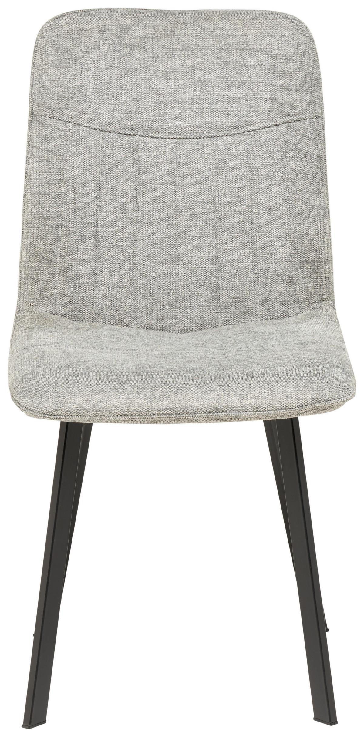 Tischgruppe Mackay 5-Tlg. Weiß/Textil Hellgrau, B: 140cm - Hellgrau/Weiß, KONVENTIONELL, Holzwerkstoff/Textil (140/46/75/88/80/57cm) - MID.YOU