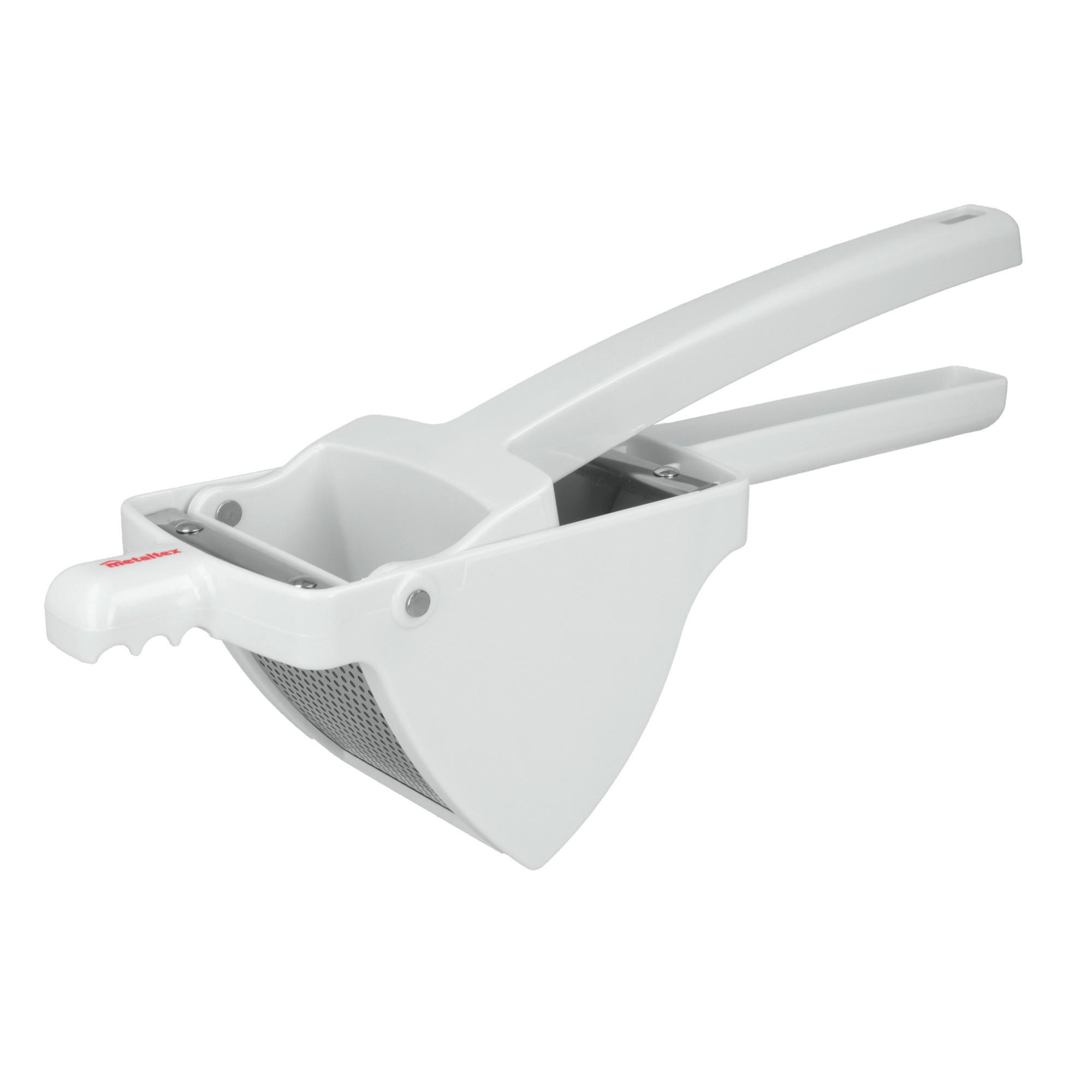 Klassische Kartoffelpresse in Weiß