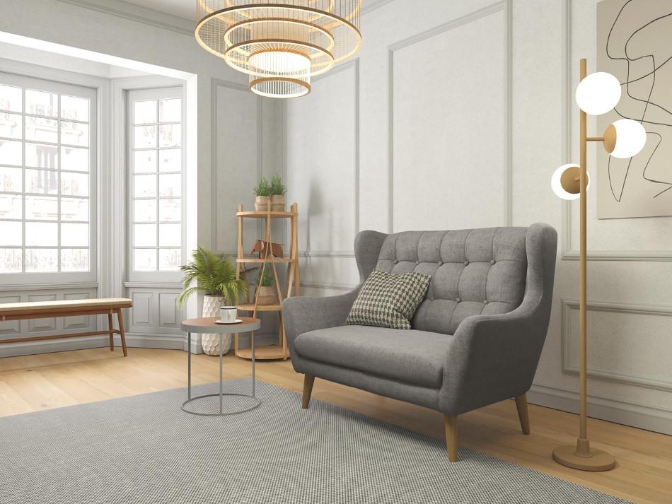 2-sitzer-sofa Henry, Dunkelgrau B: 144 Cm