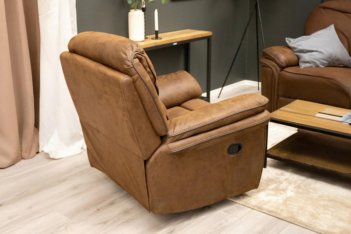 Fernsehsessel Saranda - Braun, Design, Kunststoff/Textil (98.5/96/99cm) - Livetastic