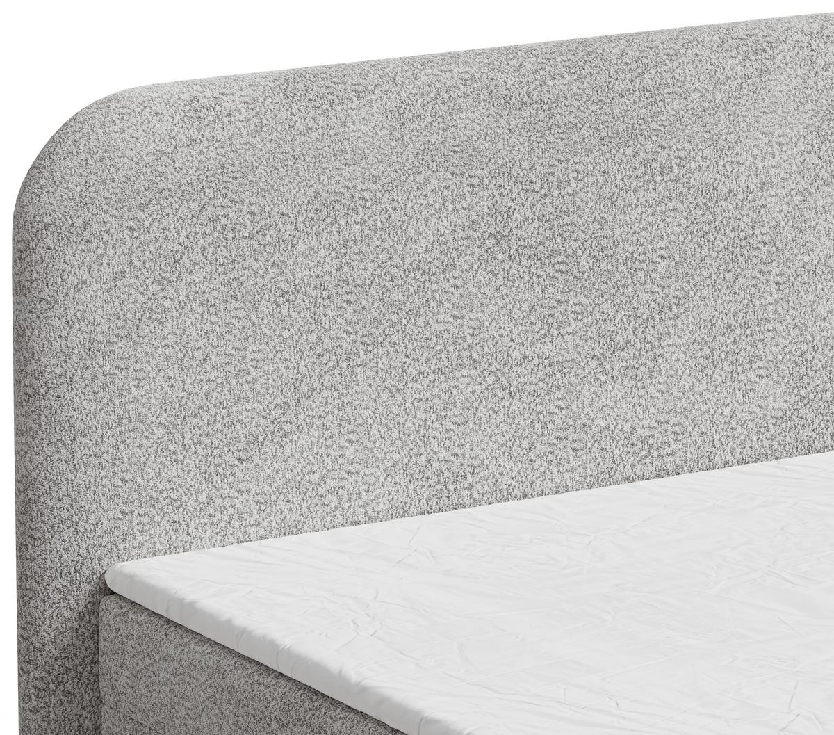 BOXBETT London Grau 160x200cm - Schwarz/Grau, MODERN, Holz/Kunststoff (160/200cm) - MID.YOU