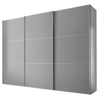Schwebetürenschrank B: 280cm Includo, Grau - Grau, MODERN (280/222/68cm) - MID.YOU