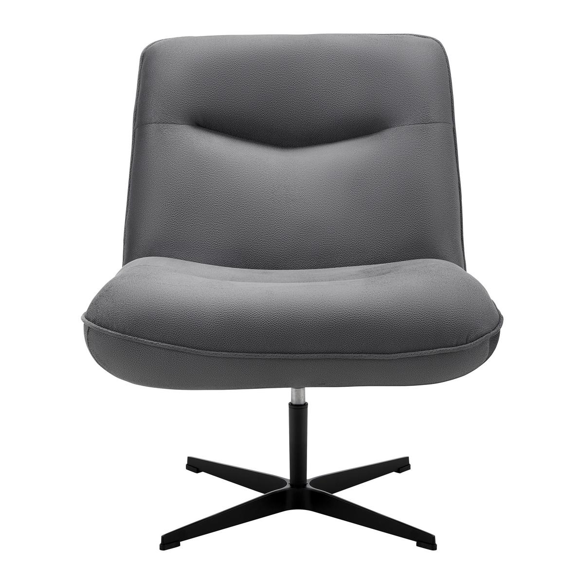 Křeslo SELENA - šedá/černá, Moderní, kov/dřevo (73/87/79cm) - Bessagi Home
