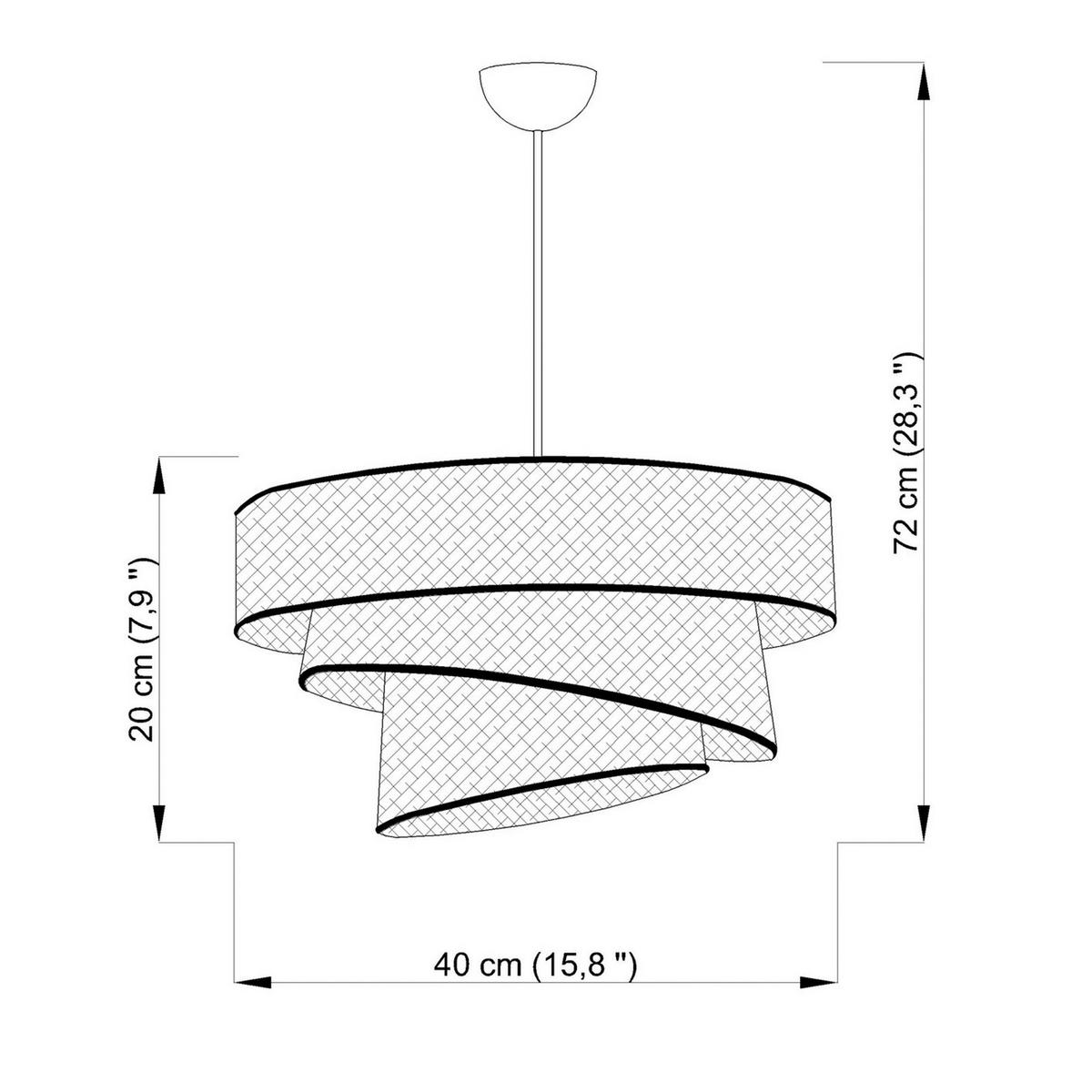 Hängeleuchte Couper H: 72 Cm 1-Flammig, Silberfarben, Grau - Silberfarben/Grau, KONVENTIONELL, Kunststoff/Textil (40/72cm) - P & B