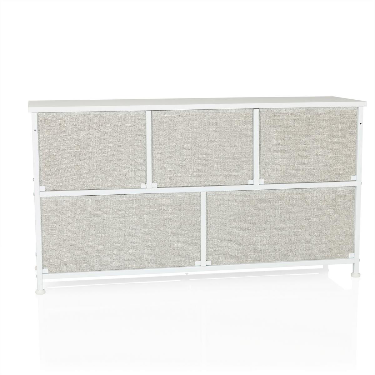 KOMODA FOLDAR - sivá/biela, Modern, textil/plast (100/55/30cm) - MID.YOU