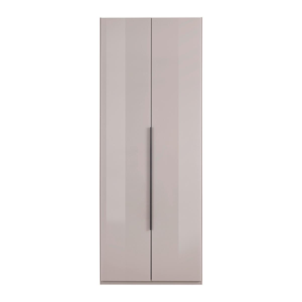 Šatníková skriňa NEW YORK - čierna/sivá, Konventionell, kov/kompozitné drevo (90/236/58cm)