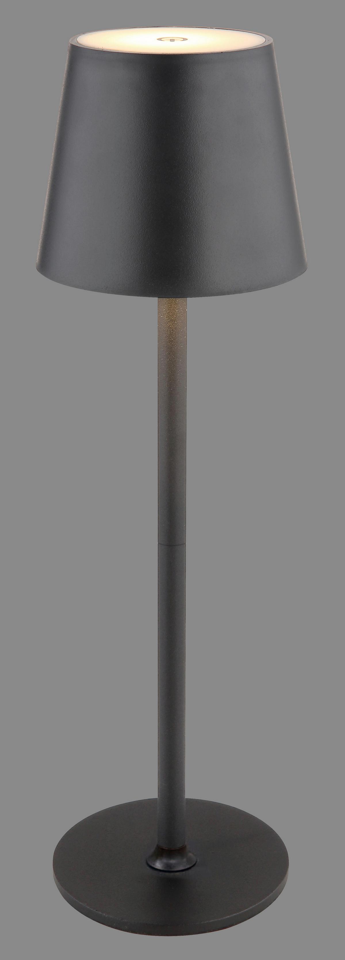 Akku-Tischleuchte Kana - Schwarz, MODERN, Kunststoff/Metall (11/11/35,5cm) - Luca Bessoni