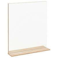 Wandspiegel Finn Eckig 60x69,5 cm ohne Rahmen - Eichefarben, MODERN, Glas/Holzwerkstoff (60/69,5/11cm) - MID.YOU