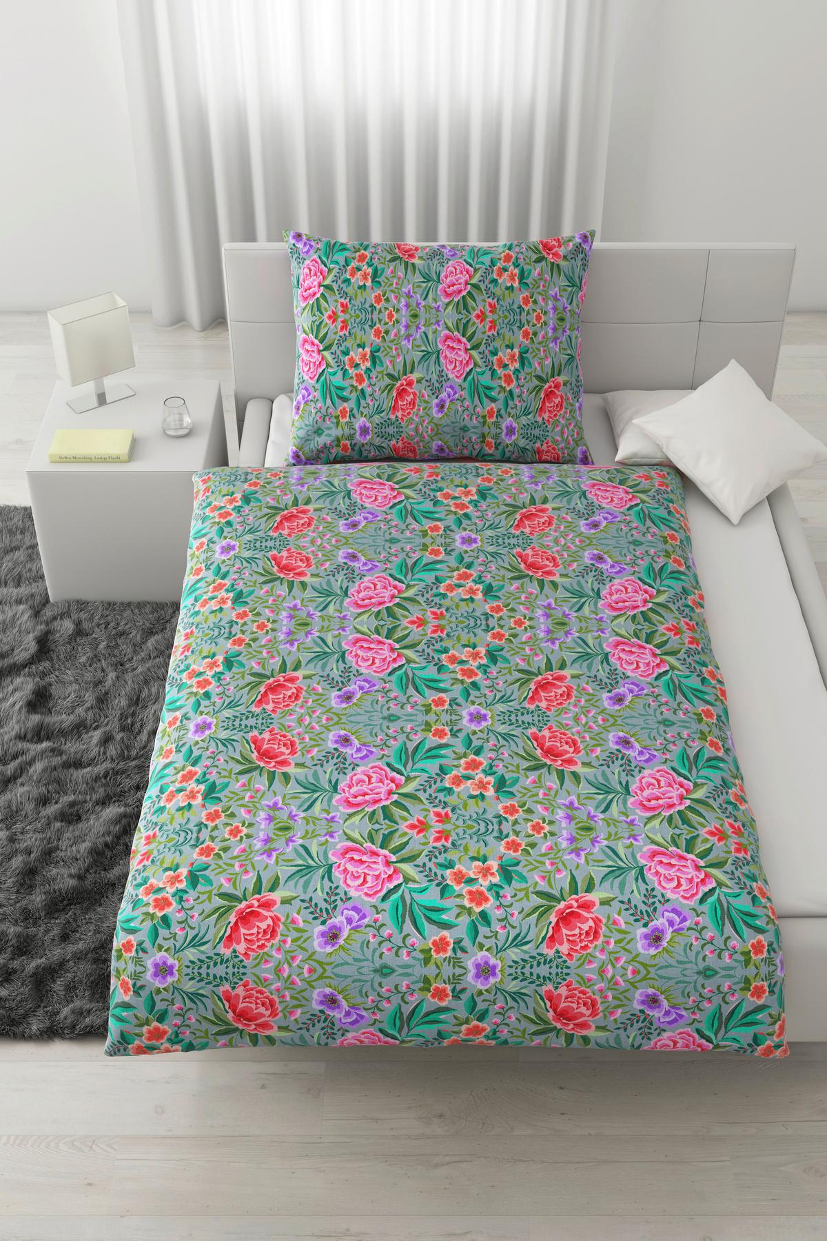 Povlečení Vivien, 70/90 140/200cm - vícebarevná, Romantický / Rustikální, textil (140/200cm) - Mömax