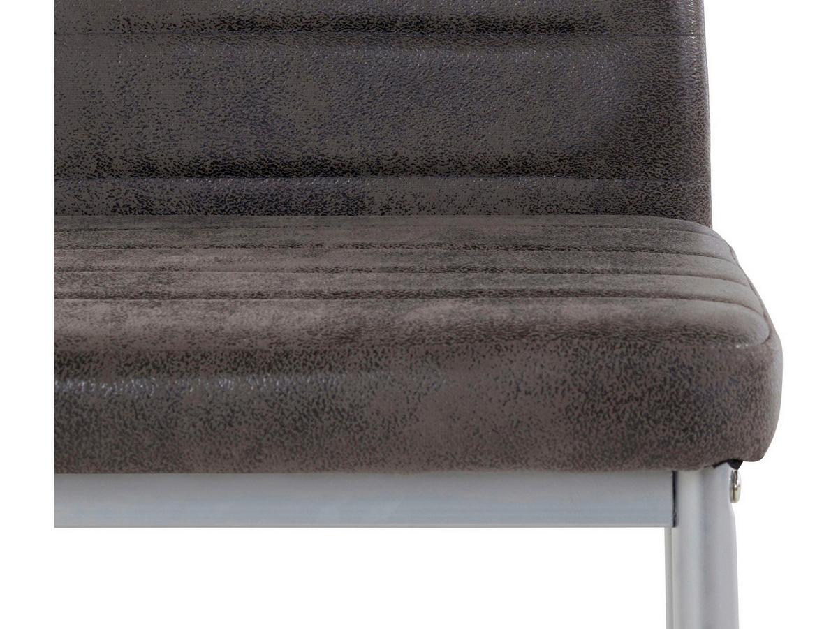 Stuhl-set Kate Dunkelgrau B: 42cm 4--Teilig - Dunkelgrau/Grau, Design, Textil/Metall (42/98/53cm) - MID.YOU