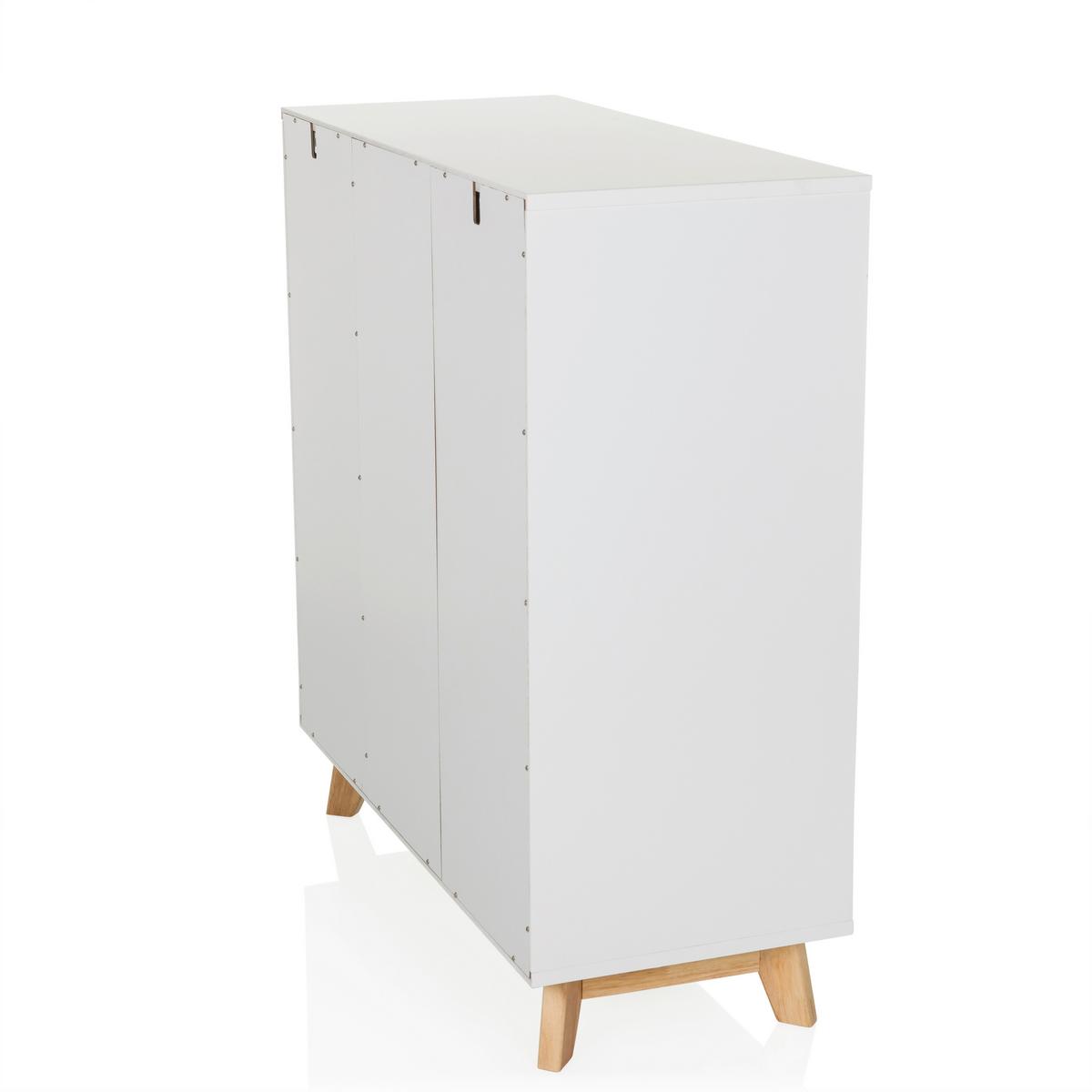 Kommode Estha Weiß B: 80 cm - Weiß, MODERN, Holzwerkstoff (80/85/34cm) - MID.YOU