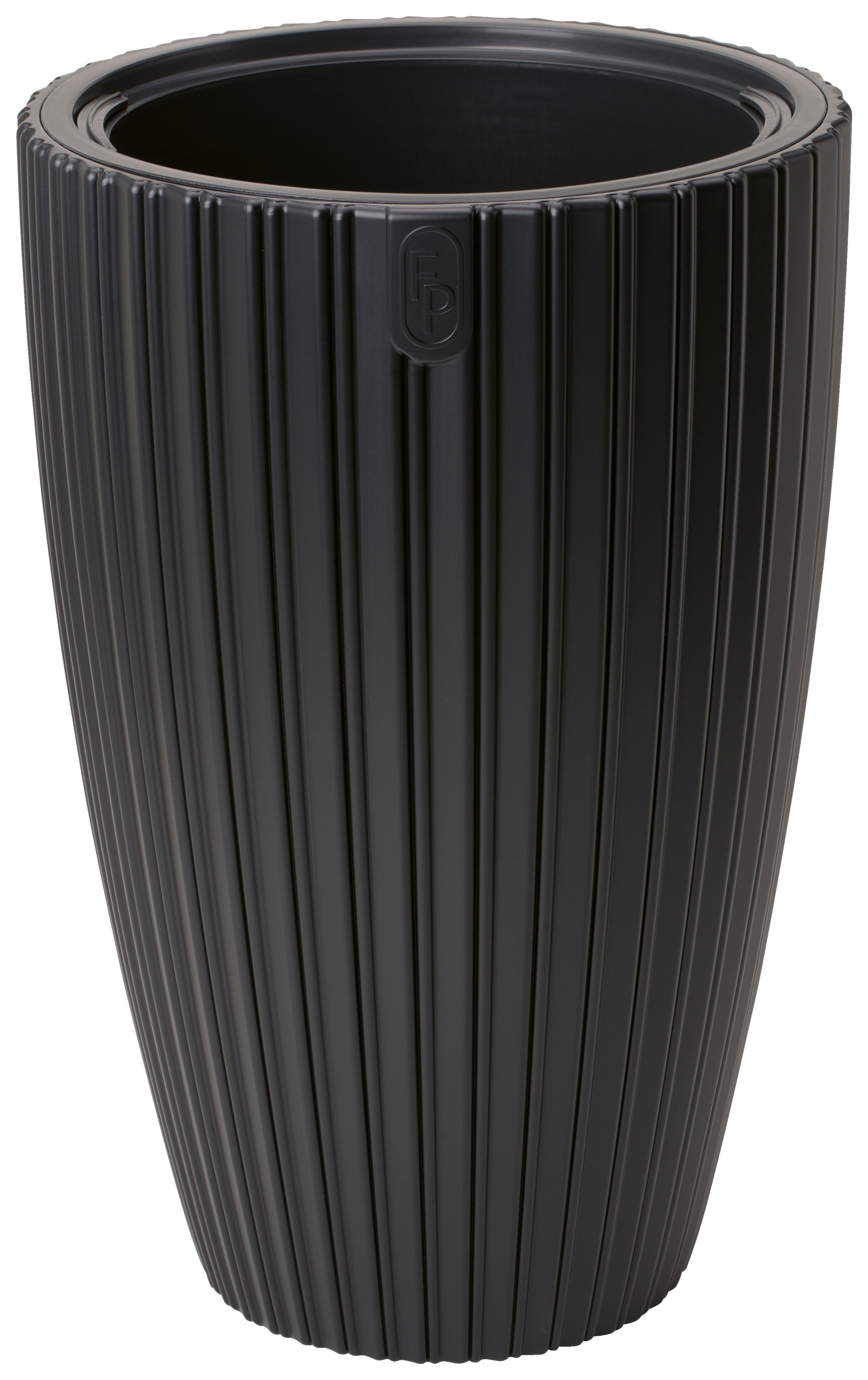 Obal na květináč MIRA 40 - černá, Konvenční, plast (39/58,0/38,5cm) - Mömax