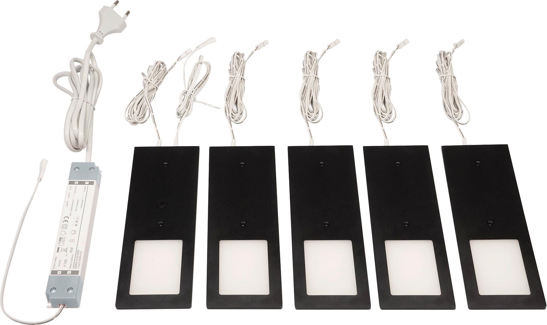 Unterbauleuchte Planar - Schwarz, Basics, Metall (19/7/0,5cm)
