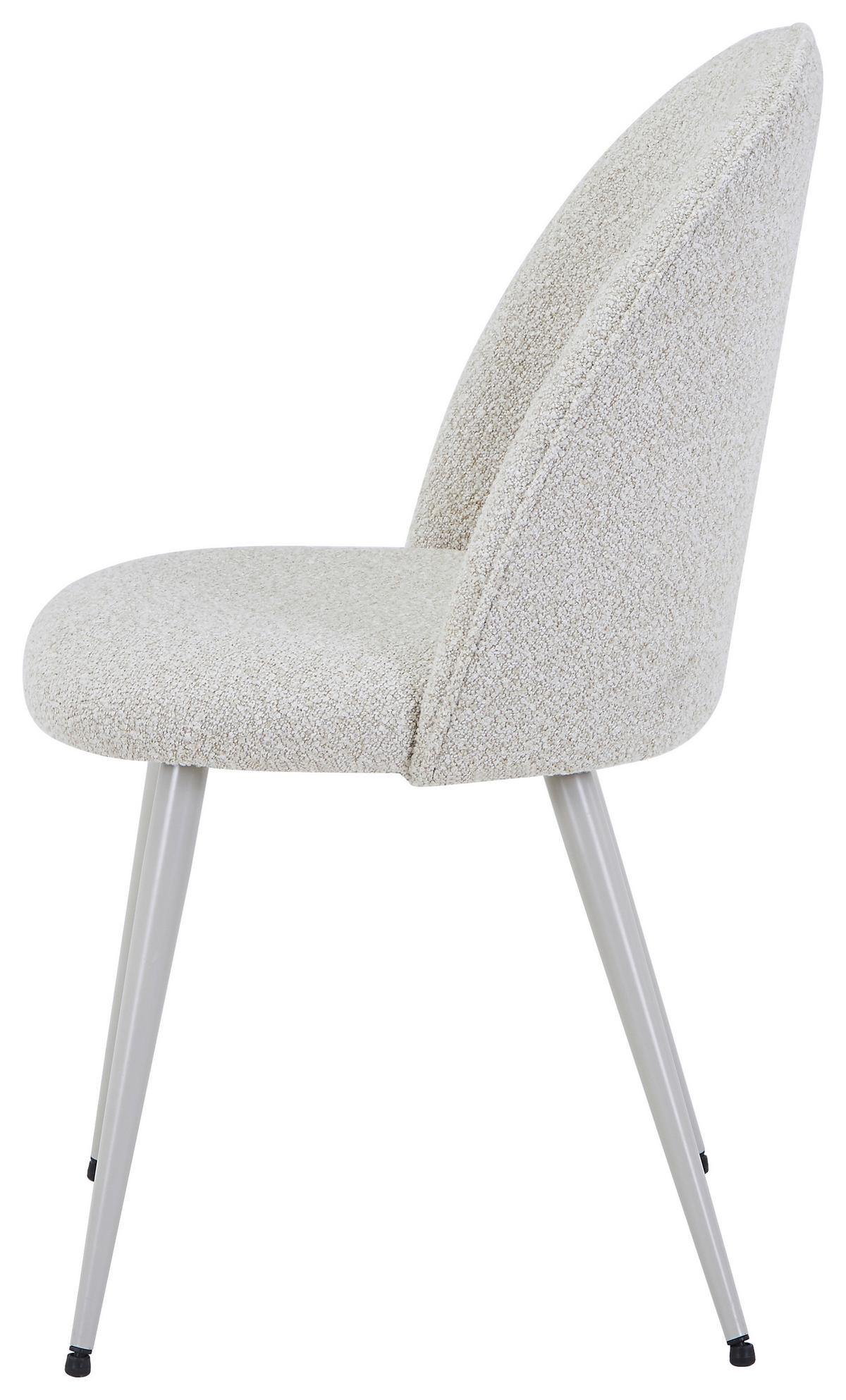 Vierfußstuhl Wando Textil Beige Gepolstert - Beige, Trend, Textil/Metall (53/84/54cm)