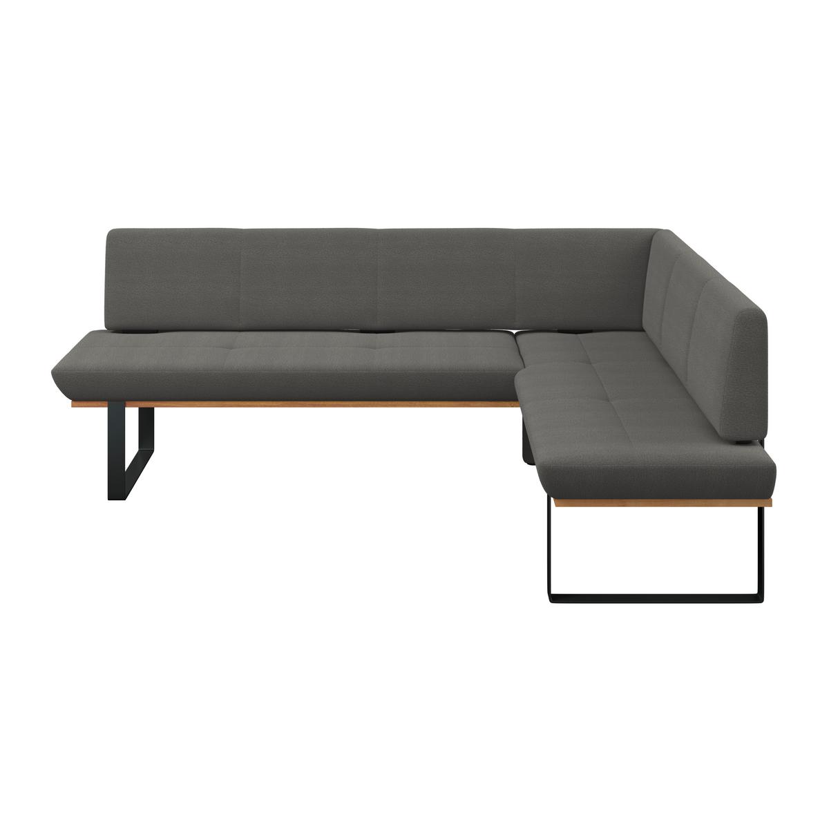 Eckbank Tristan Webstoff schwarz, S:225x175cm - Schwarz, MODERN, Holz/Textil (225/175cm) - James Wood