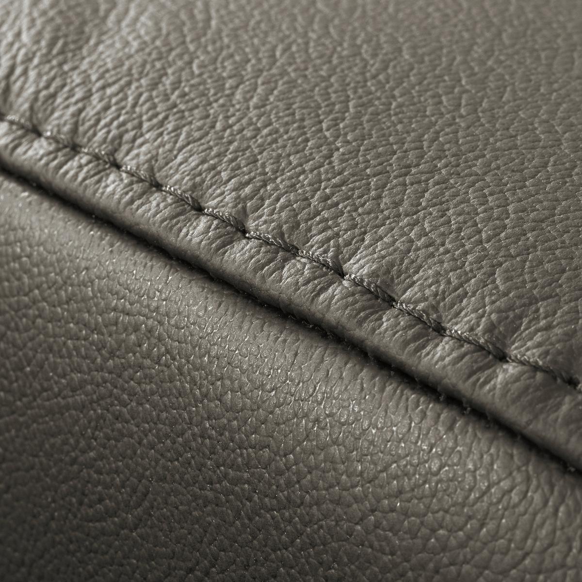 Ecksofa Torino Echtleder Schlammfarben 247x173 - Schlammfarben/Schwarz, Design, Leder/Textil (247/173cm) - Livetastic