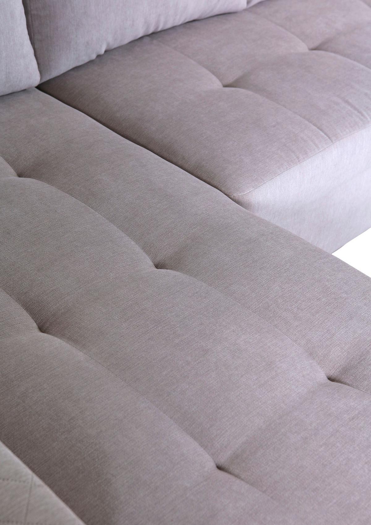 Ecksofa Barkley - Rot/Hellgrau, KONVENTIONELL, Textil (176/243cm) - MID.YOU