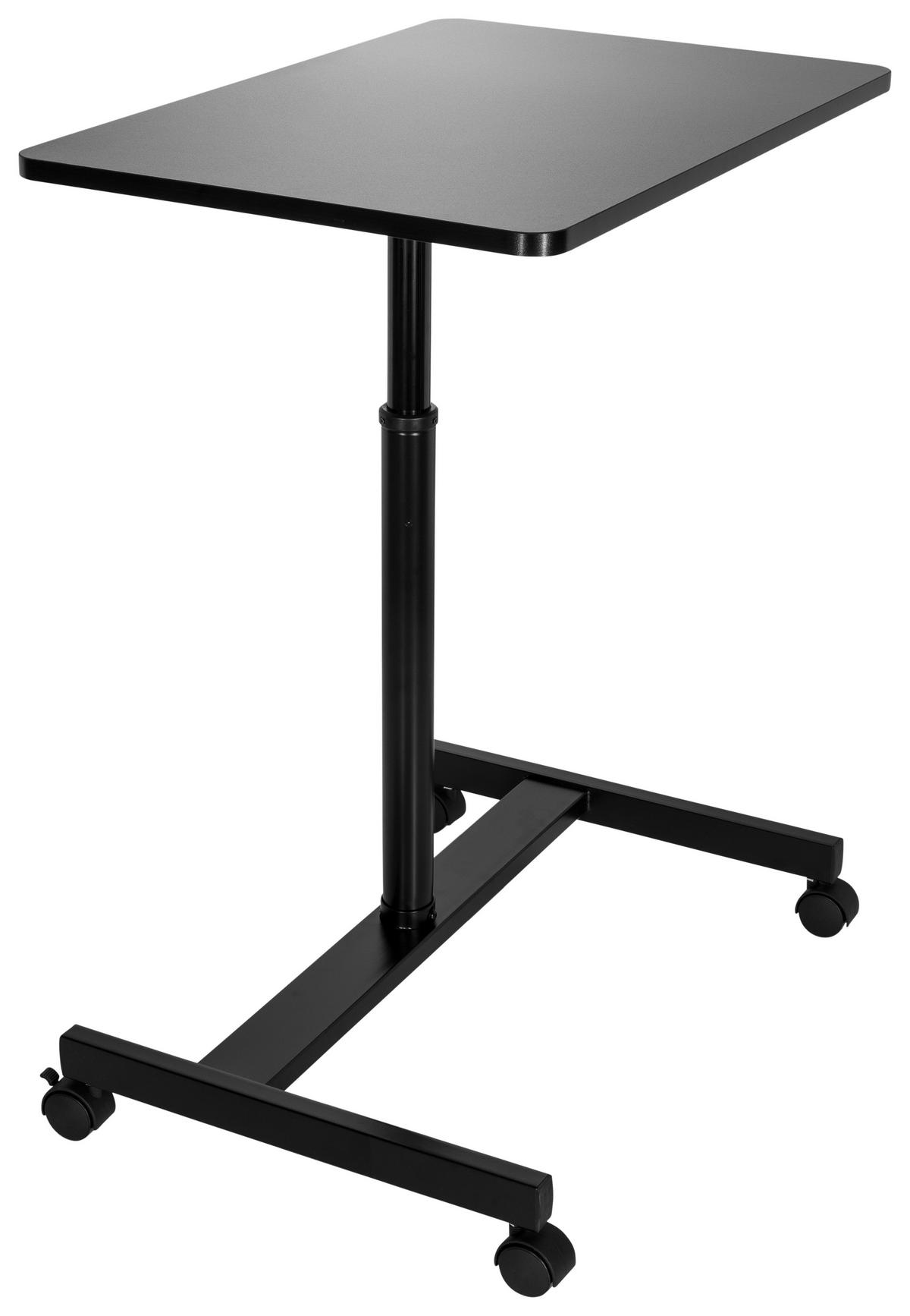 Stehpult Stand Vm-su Höhenverstellbar Schwarz - Schwarz, Basics, Holzwerkstoff/Metall (70/48/80-114cm) - MID.YOU