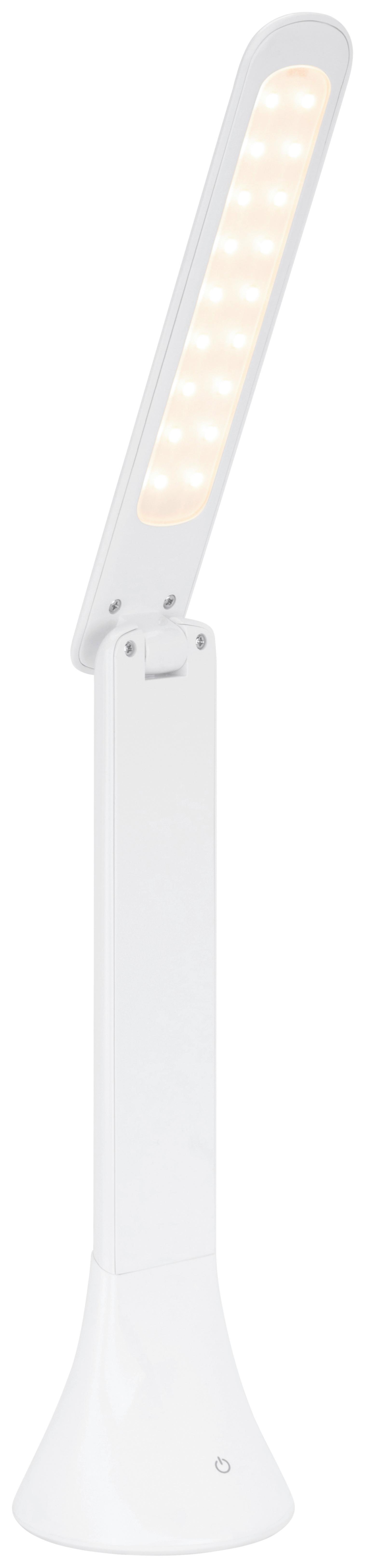LED lampa na psací stůl Uff bílá, max. 3 Watt - bílá, Moderní, plast (7,8/7,8/24,8cm) - Mömax