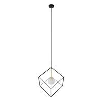 Hängeleuchte Cadre H: 130 cm 1-Flammig, Würfelform - Schwarz/Weiß, Design, Glas/Metall (30/130cm) - Näve