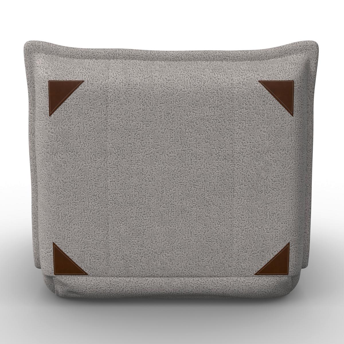 Rozkladacie kreslo TAMARA, svetlosivé buklé, max. 120 kg - svetlosivá, Modern, kov/textil (82/31/69cm) - Bessagi Home