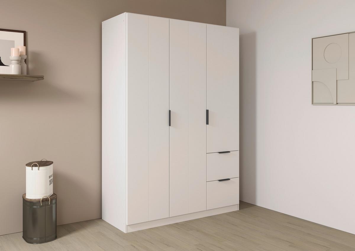 DREHTÜRENSCHRANK Ella Weiß B: 136cm - Weiß, MODERN, Holzwerkstoff (136/197/54cm) - Rauch Möbel