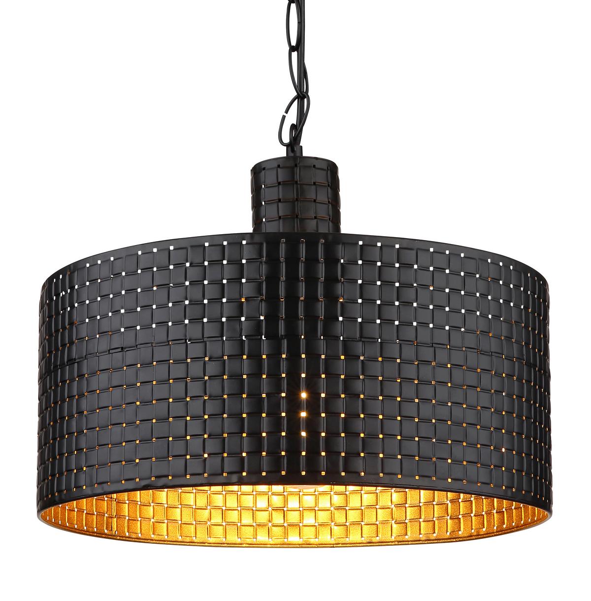 Hängeleuchte 15651h - Dunkelbraun/Goldfarben, Design, Holzwerkstoff/Kunststoff (140/25/120cm) - Globo