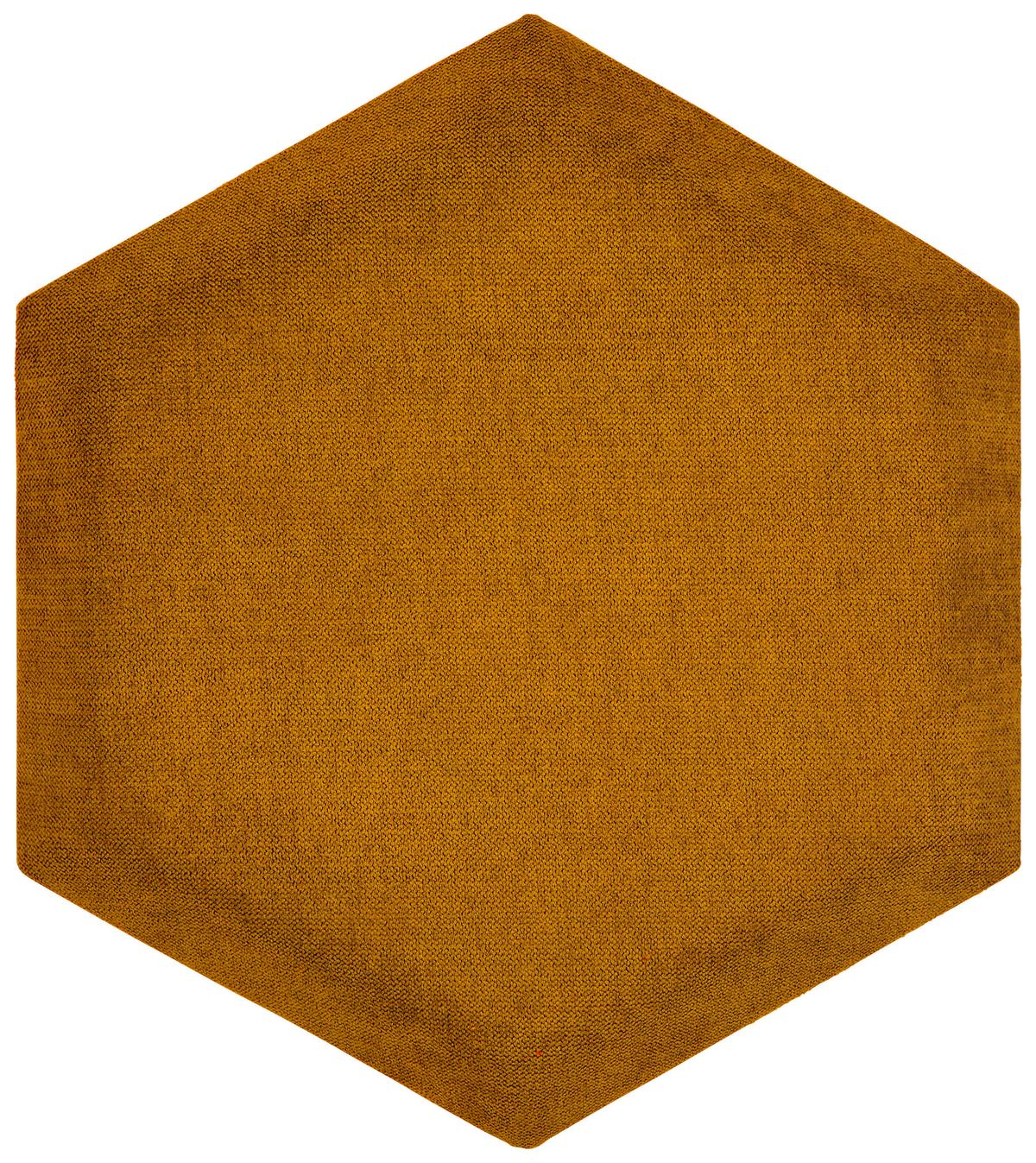 čalouněný panel 2ks, 36x32cm hexagon, medová - medová, Basics, textil (36/32/4cm) - MID.YOU