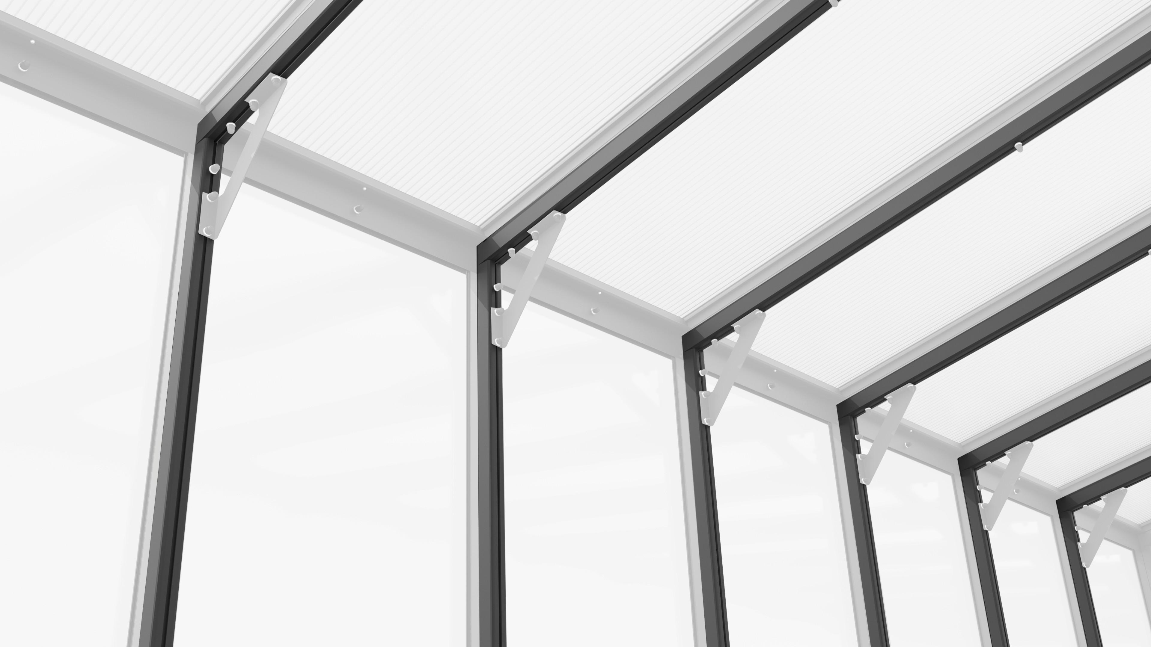 Gewächshaus-nachrüstsatz Helena 11900 Aluminium - Weiß, Basics, Metall (25/9/263cm)