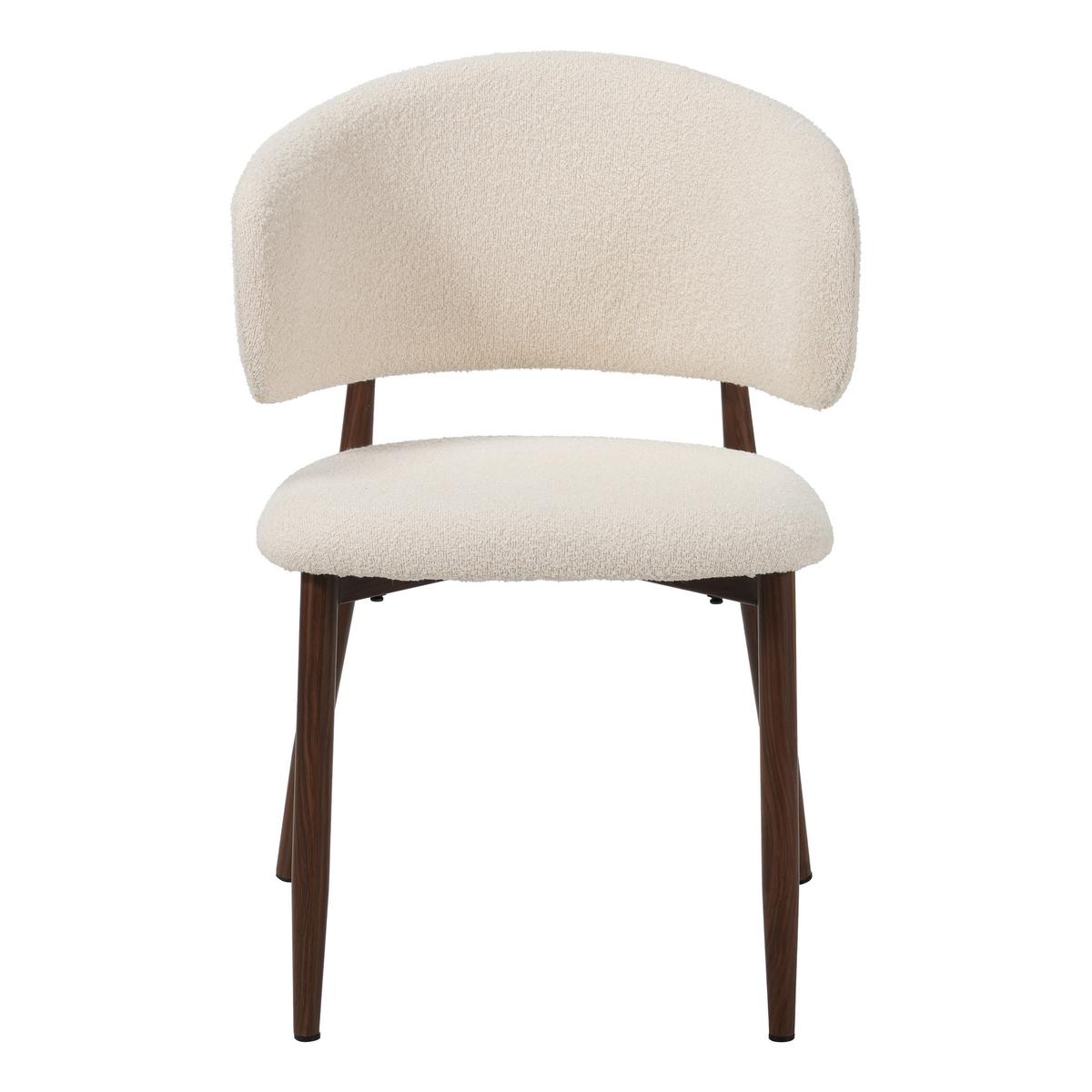 STUHL-SET YUKa Elfenbein B: 54cm - Elfenbein, MODERN, Textil/Metall (54/79/54cm) - Livetastic