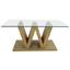 Couchtisch Glas + Holz W-Form, Eichefarben - Eichefarben, Basics, Glas/Holzwerkstoff (110/45/60cm) - Livetastic Couchtisch Glas + Holz W-Form, Eichefarben - Eichefarben, Basics, Glas/Holzwerkstoff (110/45/60cm) - Livetastic