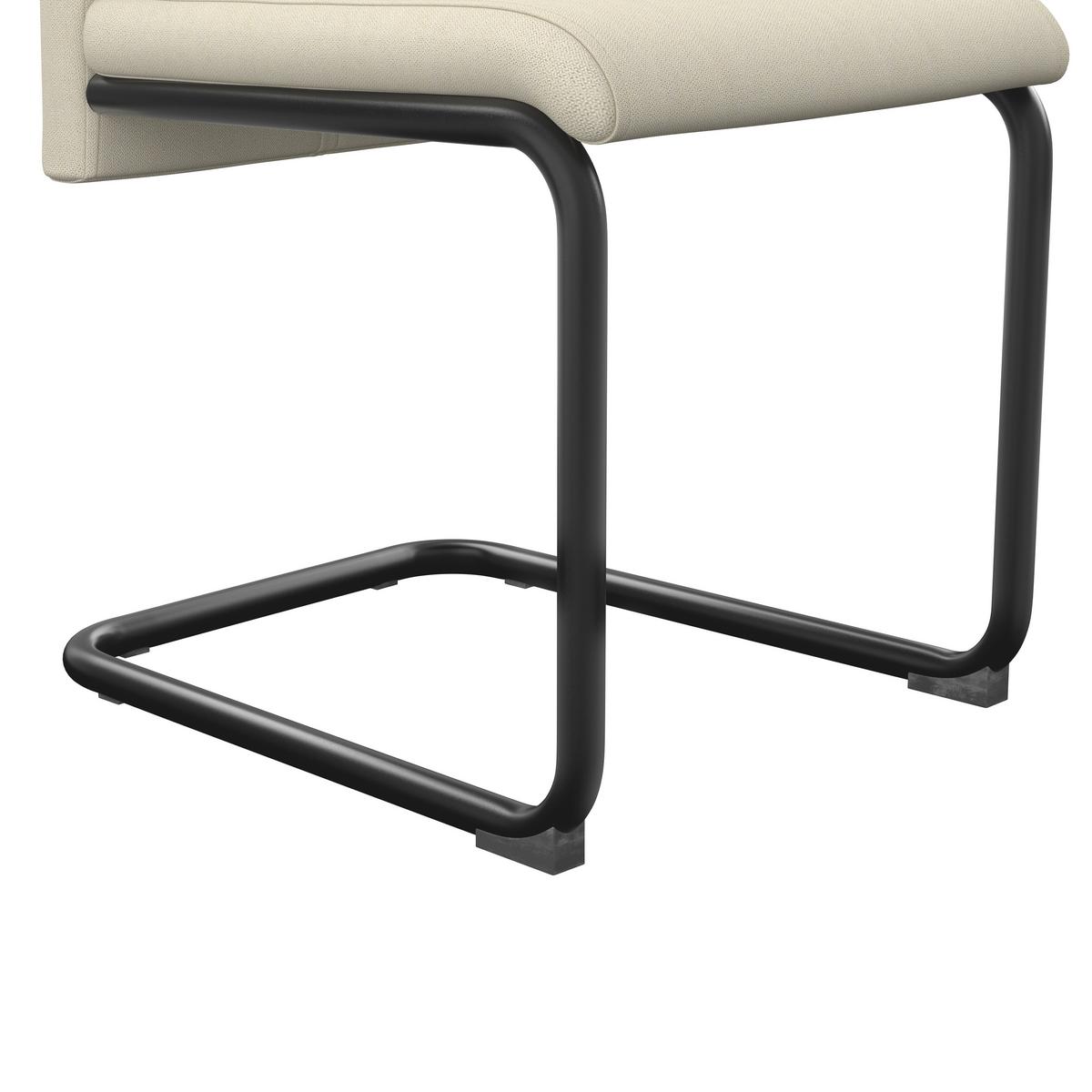 Schwingstuhl Anne Webstoff creme gepolstert - Creme/Schwarz, KONVENTIONELL, Textil/Metall (44/96/57cm)
