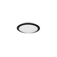 LED-Deckenleuchte Ø 29 cm, 1-Flammig, Rund - Schwarz/Weiß, Basics, Kunststoff (29/8cm) - Trio Leuchten