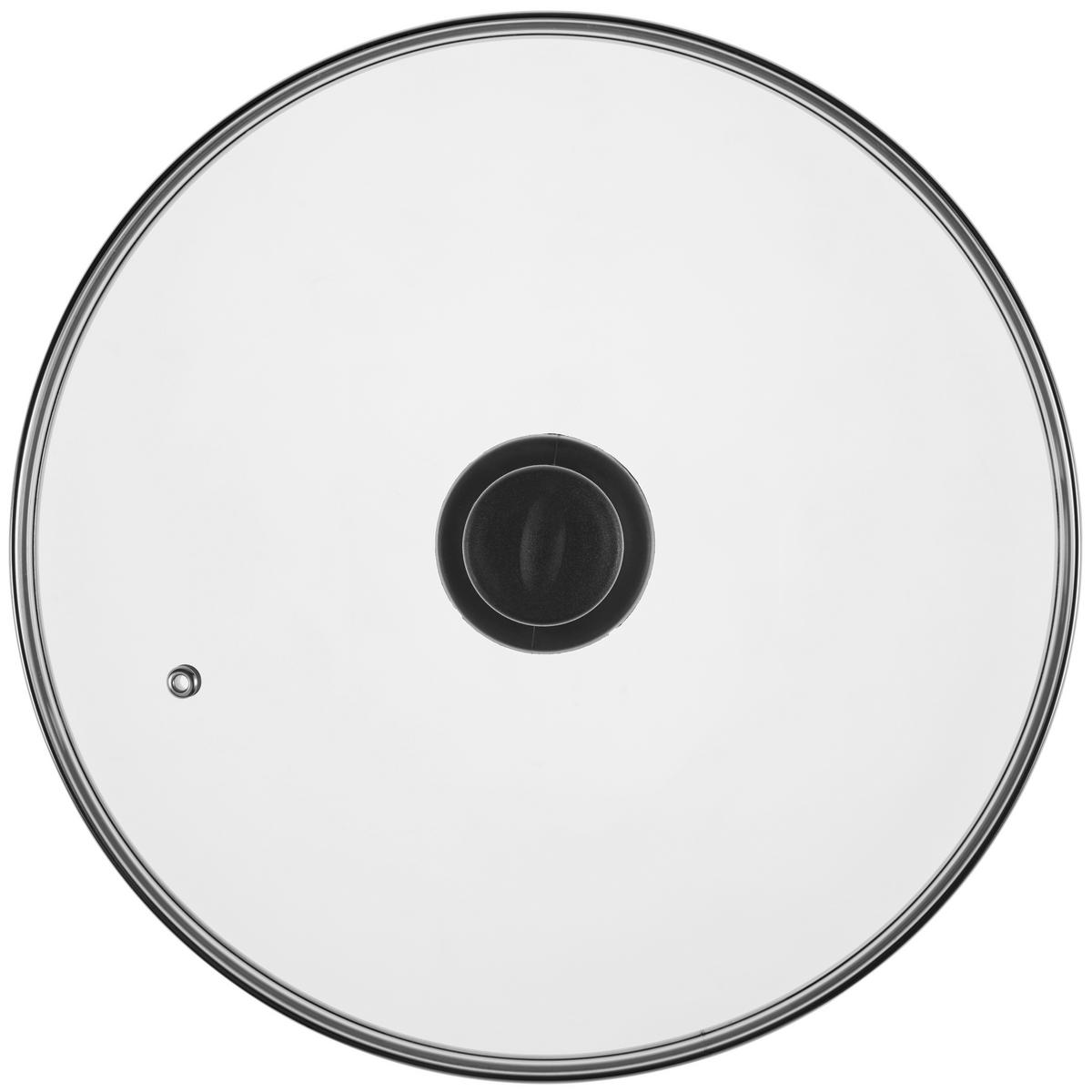 Bratpfanne Matilda D: Ca. 32 Cm Aluminium - Klar/Schwarz, MODERN, Glas/Kunststoff (32cm) - Luca Bessoni